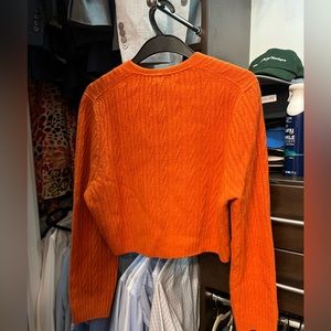 Brand new orange LESET sweater cropped